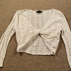 Express Early 2000's Front Knot Crop Top Sweater